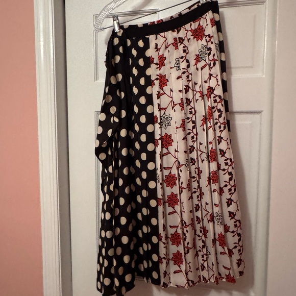 Zara patchwork mixed print pleated midi wrap skirt - Picture 7 of 7